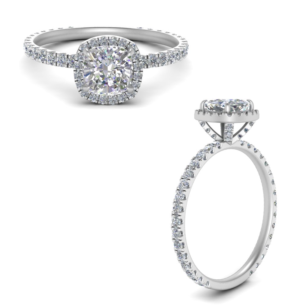 cushion-cut-halo scalloped-pave-diamond-ring-in-FD9364CURANGLE3-NL-WG